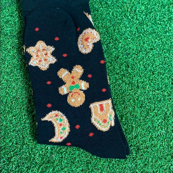 Gingerbread Christmas Cookies Holiday Crew Socks - Picture 4 of 8